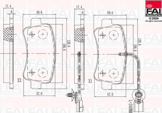 FAI AutoParts BP125 - Komplet Pločica, disk-kočnica www.molydon.hr