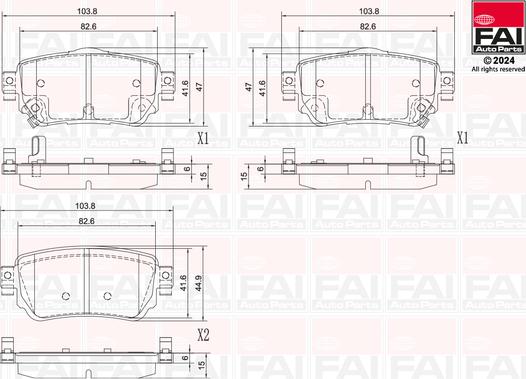 FAI AutoParts BP126 - Komplet Pločica, disk-kočnica www.molydon.hr