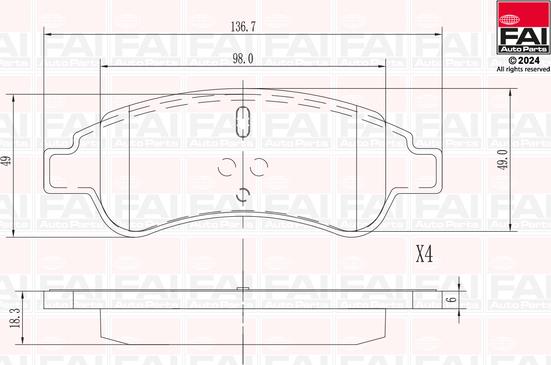 FAI AutoParts BP120 - Komplet Pločica, disk-kočnica www.molydon.hr