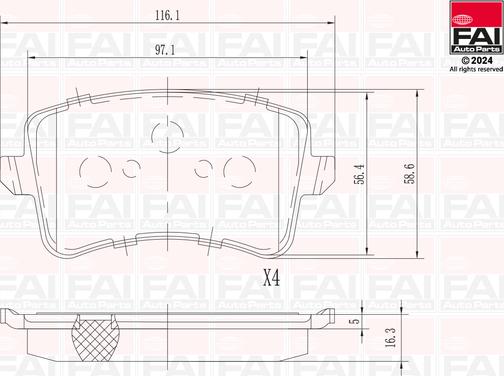 FAI AutoParts BP128 - Komplet Pločica, disk-kočnica www.molydon.hr