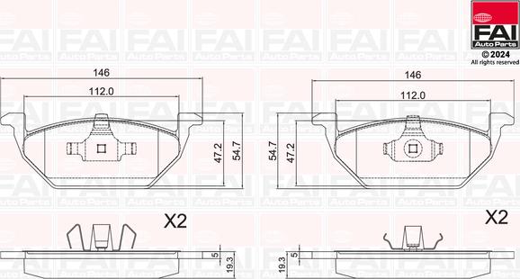 FAI AutoParts BP123 - Komplet Pločica, disk-kočnica www.molydon.hr