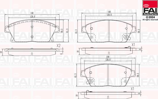 FAI AutoParts BP122 - Komplet Pločica, disk-kočnica www.molydon.hr