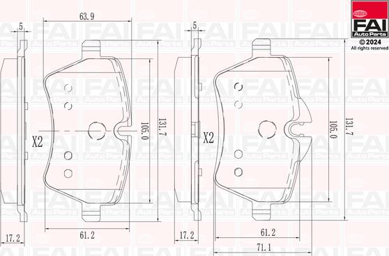 FAI AutoParts BP170 - Komplet Pločica, disk-kočnica www.molydon.hr