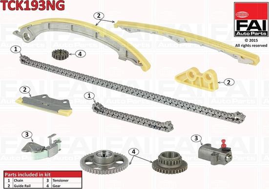 FAI AutoParts TCK193NG - Set lanaca razvod i natezači www.molydon.hr