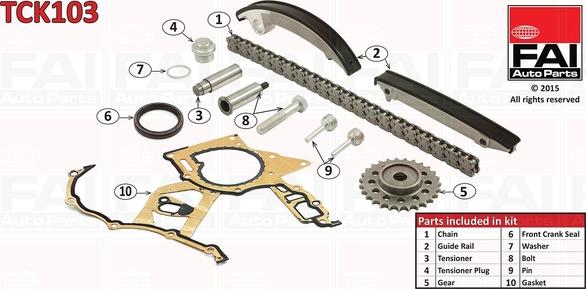 FAI AutoParts TCK103 - Set lanaca razvod i natezači www.molydon.hr