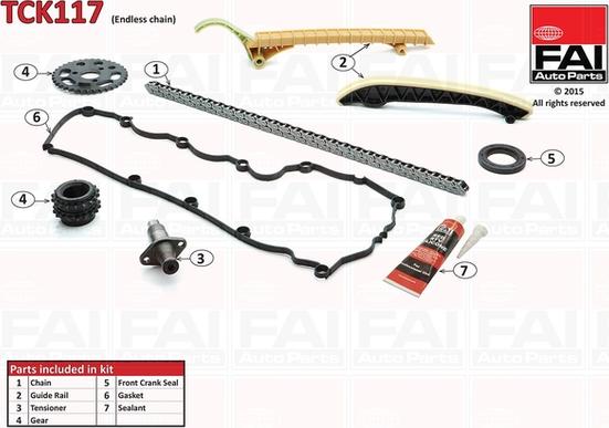 FAI AutoParts TCK117 - Set lanaca razvod i natezači www.molydon.hr