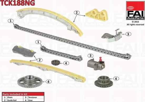 FAI AutoParts TCK188NG - Set lanaca razvod i natezači www.molydon.hr