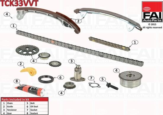 FAI AutoParts TCK33VVT - Set lanaca razvod i natezači www.molydon.hr