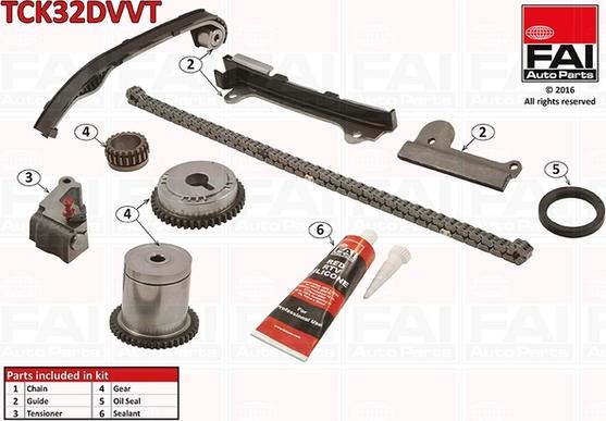 FAI AutoParts TCK32DVVT - Set lanaca razvod i natezači www.molydon.hr