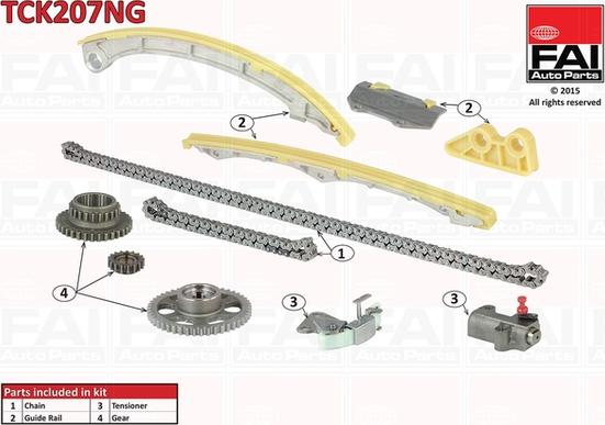 FAI AutoParts TCK207NG - Set lanaca razvod i natezači www.molydon.hr