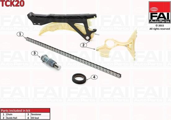 FAI AutoParts TCK20 - Set lanaca razvod i natezači www.molydon.hr