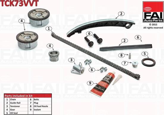 FAI AutoParts TCK73VVT - Set lanaca razvod i natezači www.molydon.hr