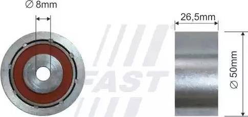 Fast FT44552 - Vodeći valjak , klinasti rebrasti remen  www.molydon.hr