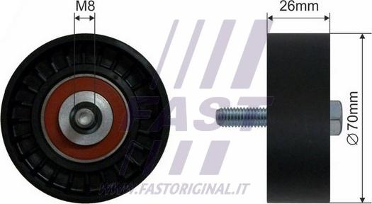 Fast FT44512 - Vodeći valjak , klinasti rebrasti remen  www.molydon.hr