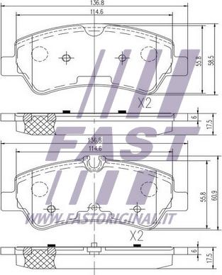 Fast FT29545 - Komplet Pločica, disk-kočnica www.molydon.hr