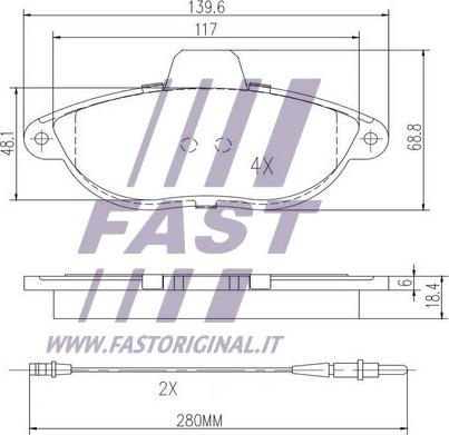 Fast FT29067 - Komplet Pločica, disk-kočnica www.molydon.hr