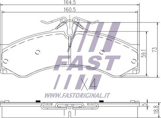 Fast FT29015 - Komplet Pločica, disk-kočnica www.molydon.hr