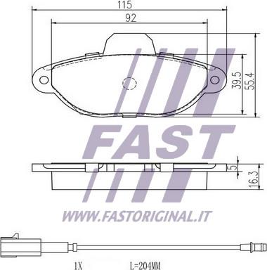 Fast FT29084 - Komplet Pločica, disk-kočnica www.molydon.hr