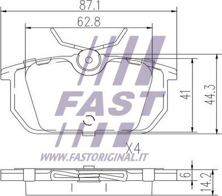 Fast FT29035 - Komplet Pločica, disk-kočnica www.molydon.hr