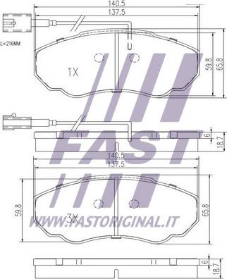 Fast FT29107 - Komplet Pločica, disk-kočnica www.molydon.hr