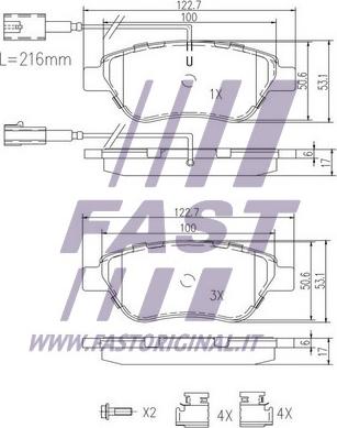 Fast FT29112 - Komplet Pločica, disk-kočnica www.molydon.hr