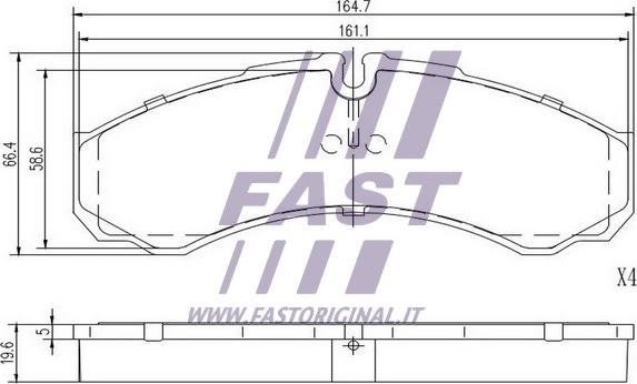 Fast FT29121 - Komplet Pločica, disk-kočnica www.molydon.hr