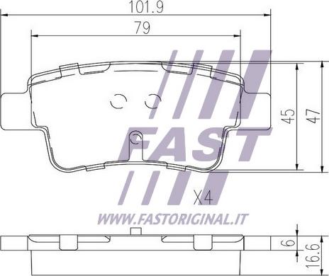 Fast FT29127 - Komplet Pločica, disk-kočnica www.molydon.hr