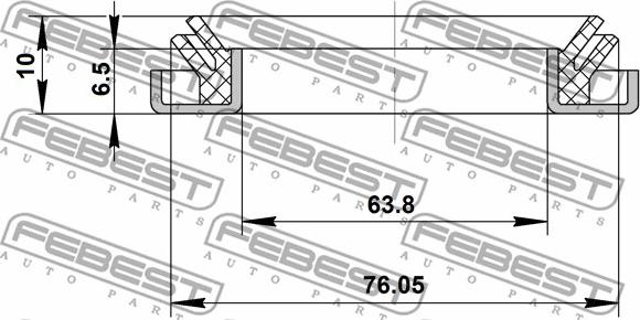 Febest 95DDY-75640610X - Brtveni prsten, Glavčina kotača www.molydon.hr