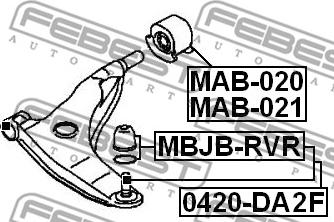 Febest 0420-DA2F - MITSUBISHI CARISMA DA 95-99, VOLVO S40/V40 95- /FRONT, LOWER/ www.molydon.hr