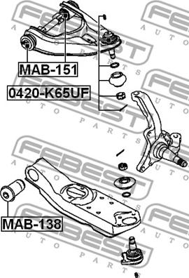 Febest MAB-151 - Selen / Prigušni blok, Ovjes kotača www.molydon.hr