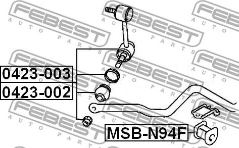 Febest 0423-003 - Šipka/spona, stabilizator www.molydon.hr