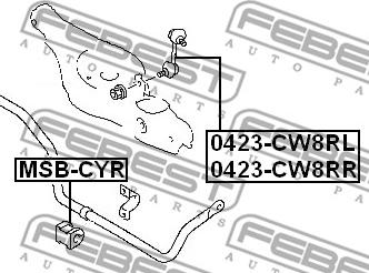 Febest 0423-CW8RL - Šipka/spona, stabilizator www.molydon.hr