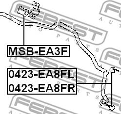 Febest 0423-EA8FL - Šipka/spona, stabilizator www.molydon.hr