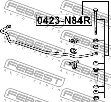 Febest 0423-N84R - Šipka/spona, stabilizator www.molydon.hr