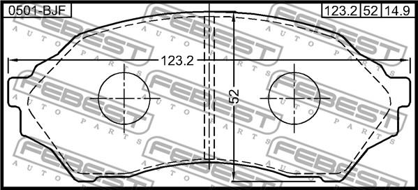 Febest 0501-BJF - Komplet Pločica, disk-kočnica www.molydon.hr