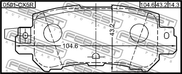 Febest 0501-CX5R - Komplet Pločica, disk-kočnica www.molydon.hr