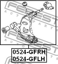 Febest 0524-GFRH - Rame, Nezavisna poluga za ovjes kotača www.molydon.hr