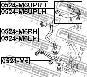 Febest 0524-M6LH - Rame, Nezavisna poluga za ovjes kotača www.molydon.hr