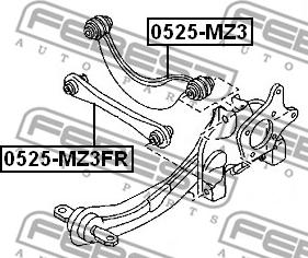 Febest 0525-MZ3FR - Rame, Nezavisna poluga za ovjes kotača www.molydon.hr