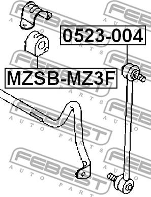 Febest MZSB-MZ3F - Čahura Ležaja, stabilizator www.molydon.hr