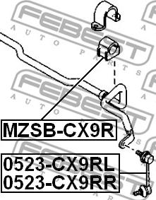 Febest 0523-CX9RR - Šipka/spona, stabilizator www.molydon.hr