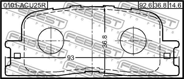 Febest 0101-ACU25R - Komplet Pločica, disk-kočnica www.molydon.hr