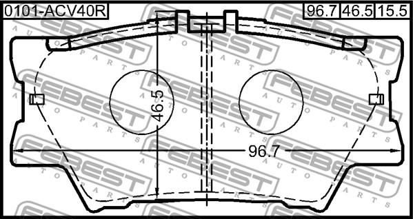 Febest 0101-ACV40R - Komplet Pločica, disk-kočnica www.molydon.hr