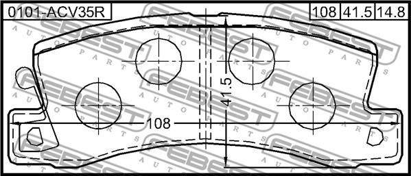 Febest 0101-ACV35R - Komplet Pločica, disk-kočnica www.molydon.hr