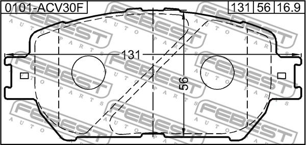 Febest 0101-ACV30F - Komplet Pločica, disk-kočnica www.molydon.hr