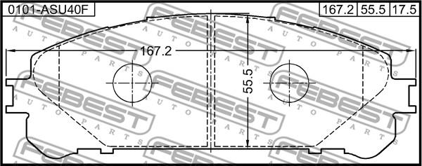 Febest 0101-ASU40F - Komplet Pločica, disk-kočnica www.molydon.hr