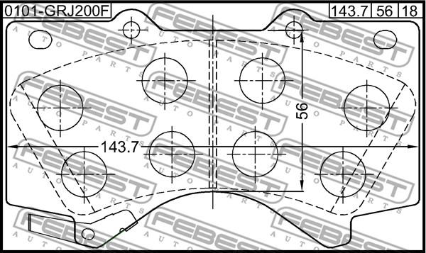 Febest 0101-GRJ200F - Komplet Pločica, disk-kočnica www.molydon.hr