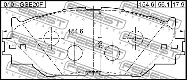 Febest 0101-GSE20F - Komplet Pločica, disk-kočnica www.molydon.hr