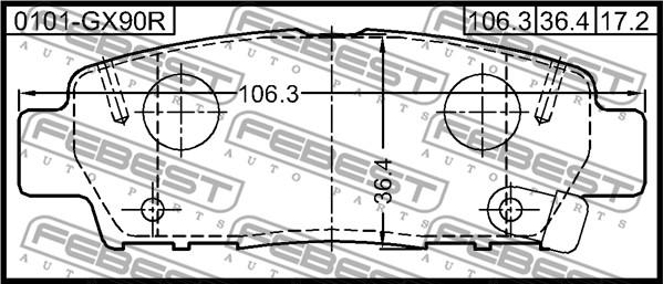 Febest 0101-GX90R - Komplet Pločica, disk-kočnica www.molydon.hr