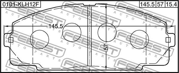 Febest 0101-KLH12F - Komplet Pločica, disk-kočnica www.molydon.hr